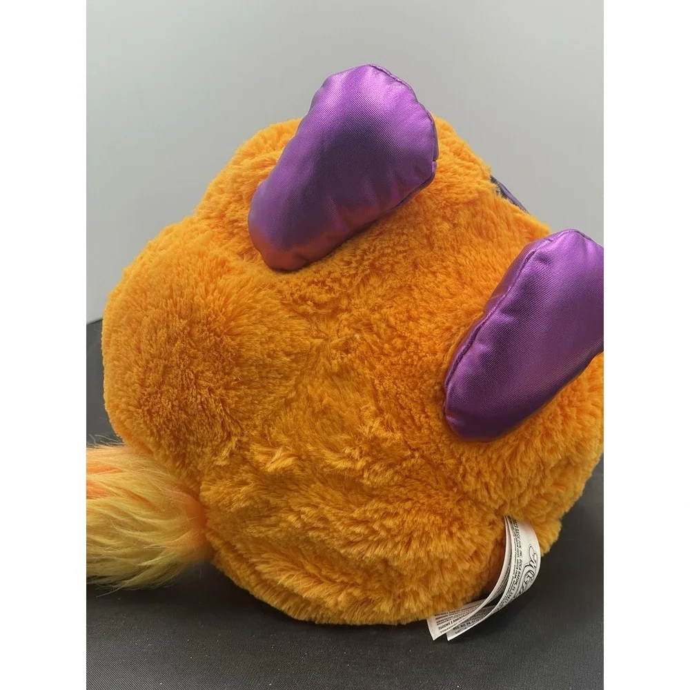 Misfittens Plush Tabby Cat w/ Tie Orange & Pink Soft Fluffy 9